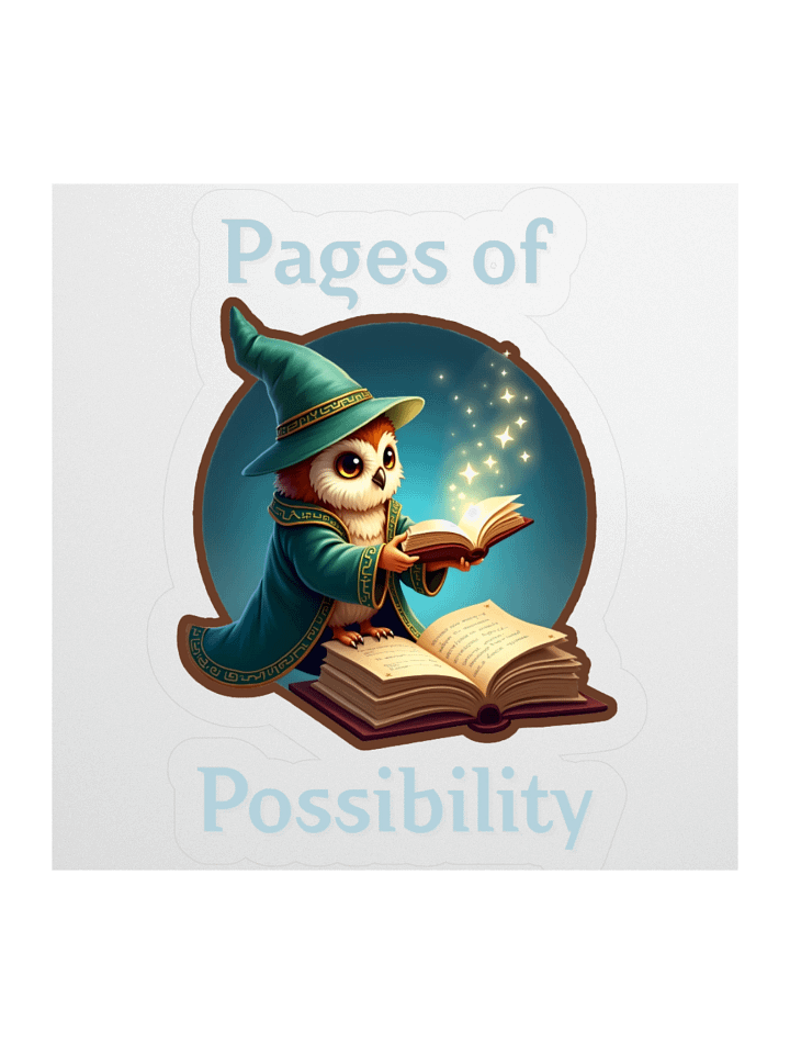 Pages of Possibility – Wizard Owl Sticker product image (1)