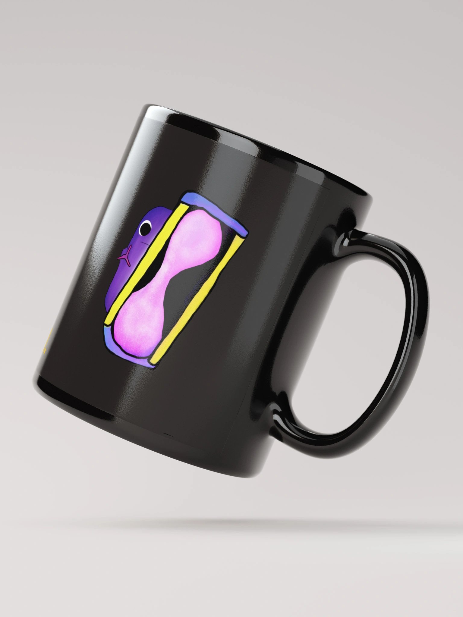 R.E.P.O. Purple Figure Black Glossy Mug drawn by DarkShikixx product image (4)
