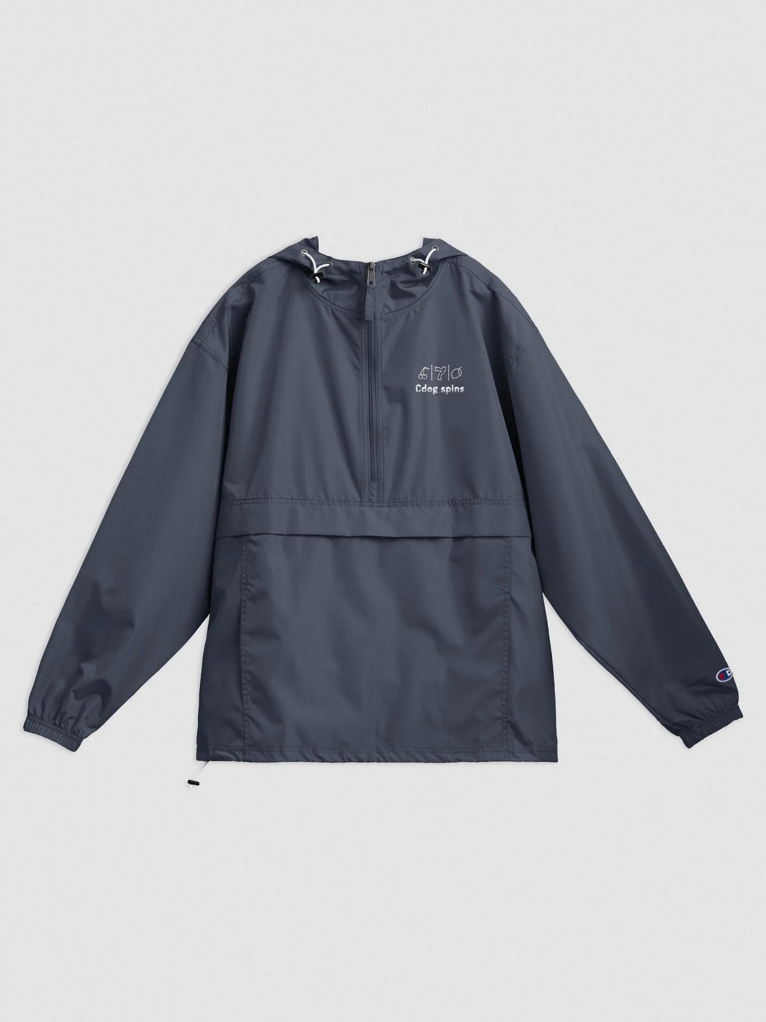 Cdog Spins Rain Jacket Navy Full Logo product image (1)