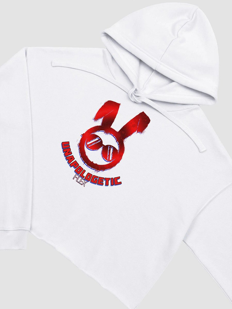 Unapologetic Flex Dripping Logo Design Crop Hoodie product image (1)