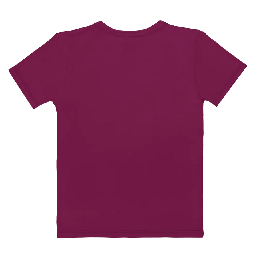 Plain Dark Burgundy Red True Summer Women's Crewneck Polyester Heavyweight Premium T-Shirt by Treasure Pie product image (9)