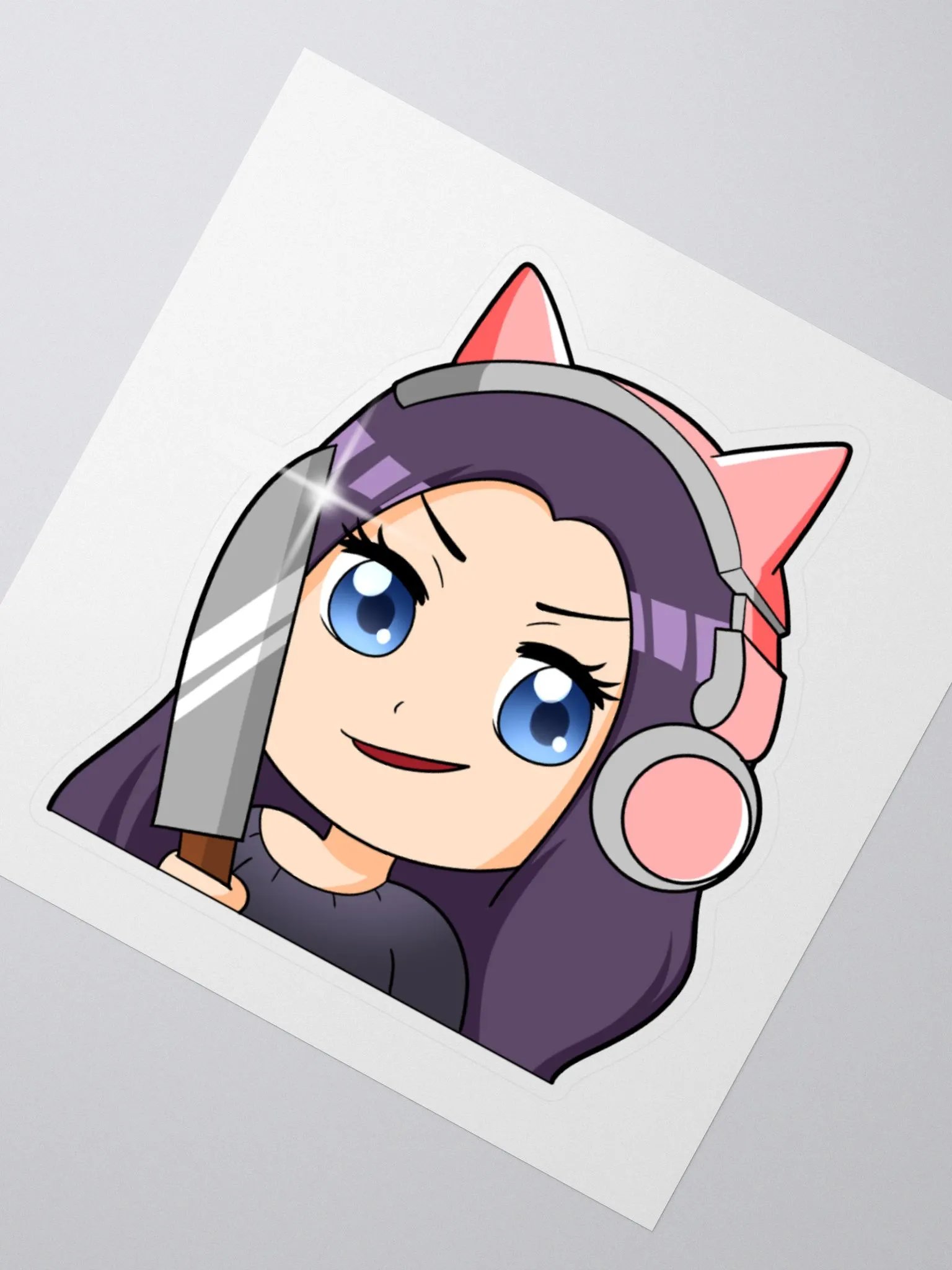 Villanarei Knaifu Waifu Kiss Cut Sticker product image (4)