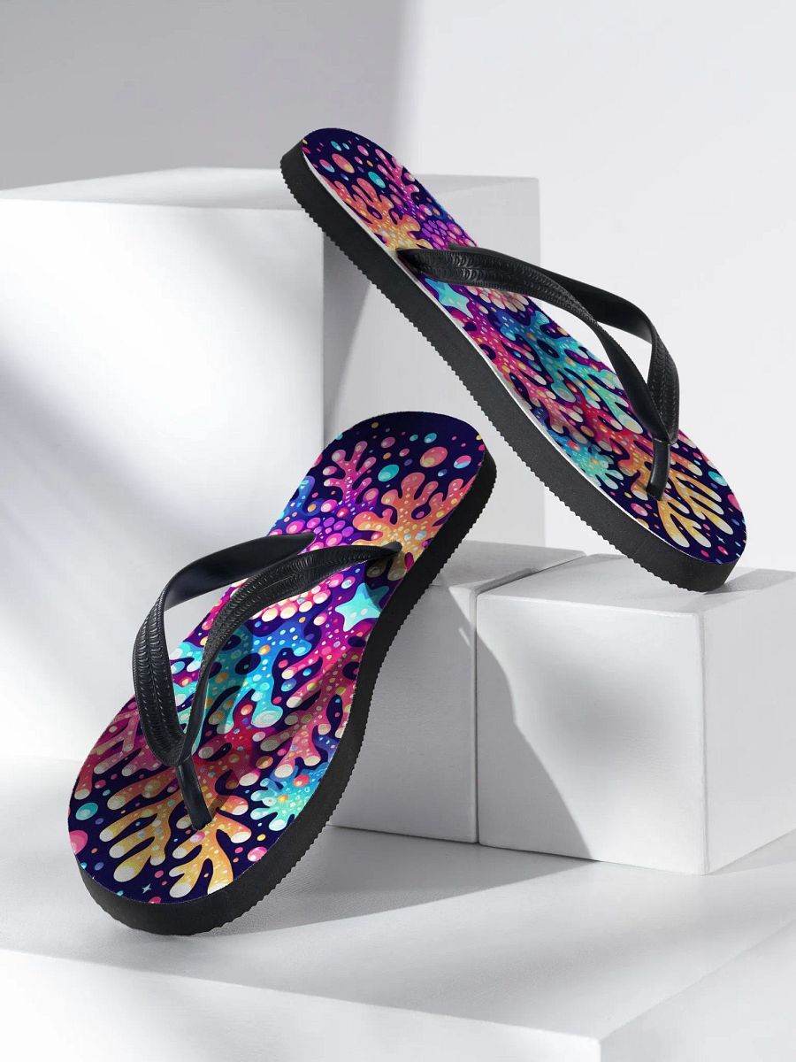 Colorful Coral Flip Flops product image (3)