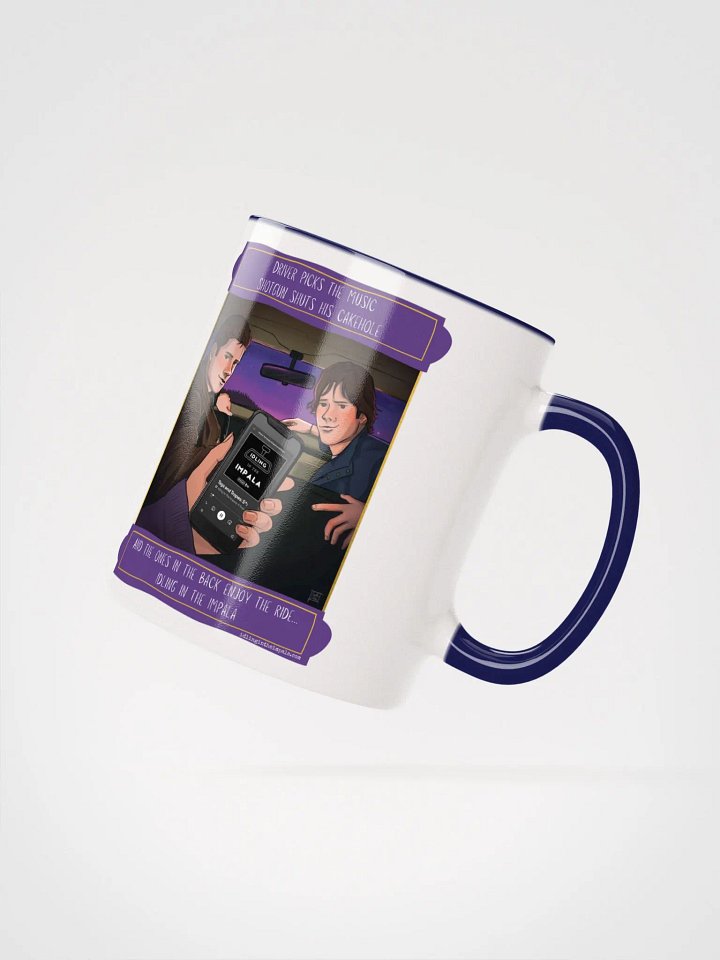 Backseat White and Blue Mug - Bangs and Bingos and Tags and Tropes product image (2)