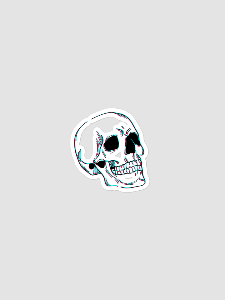 3D Simple Skull Kiss Cut Stickers product image (1)