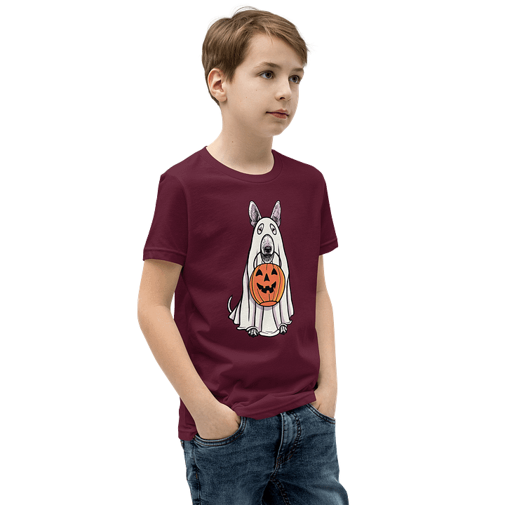 Halloween English Bull Terrier(White) Youth T-Shirt product image (18)