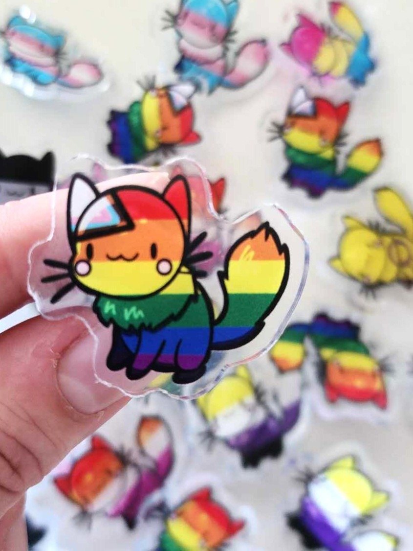 Pawsitively Proud: Pride Cat Pins product image (6)