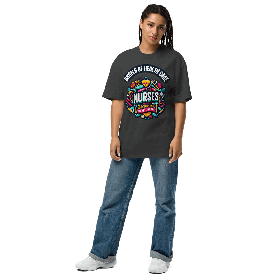 Nurse Tribute Oversized Faded T-Shirt product image (10)
