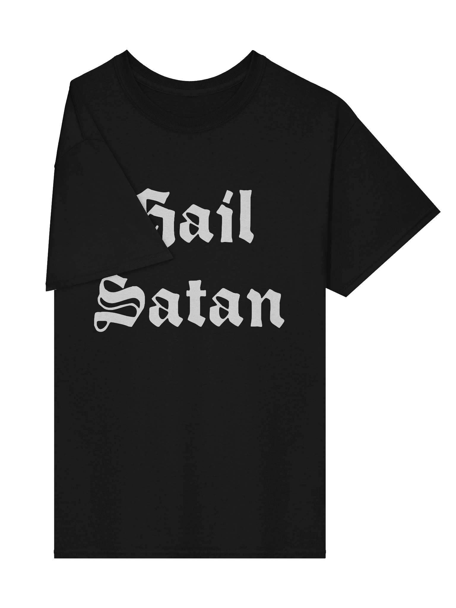 Hail Satan white-on-black Tee product image (4)