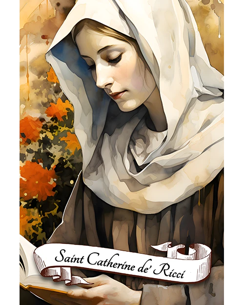 Saint Catherine de' Ricci Patron Saint of Sick People, Artists, Against Temptations, Matte Poster product image (1)