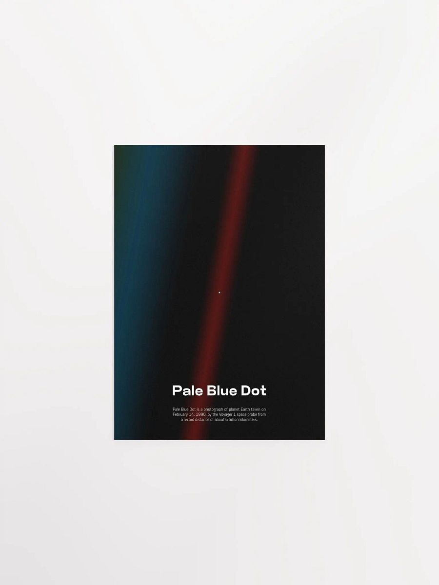Pale Blue Dot poster, NASA Voyager 1, 1990 with Carl Sagan quote — Space poster product image (8)