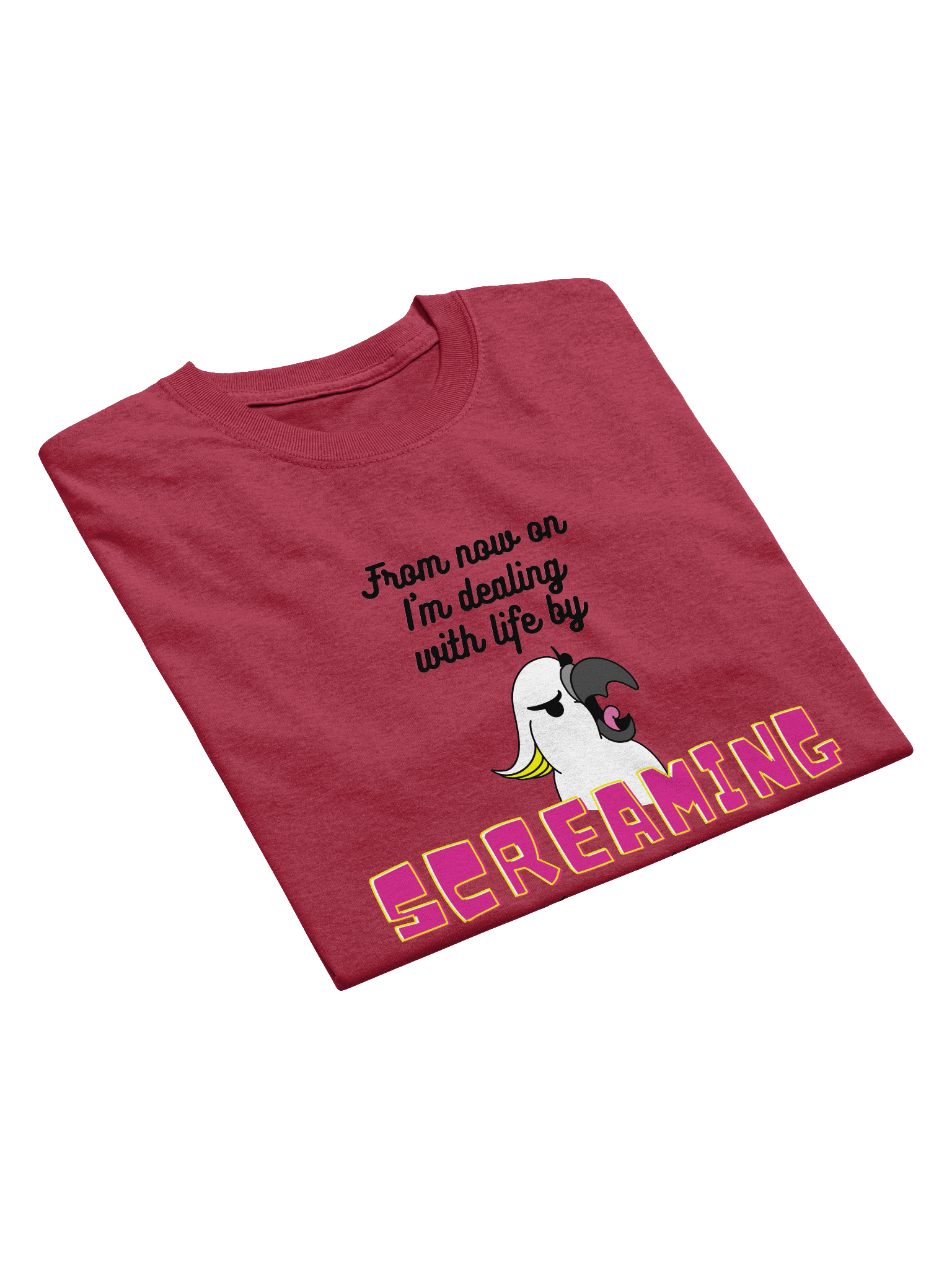 Screaming Cockatoo With Text Classic T-shirt Multicolor product image (5)