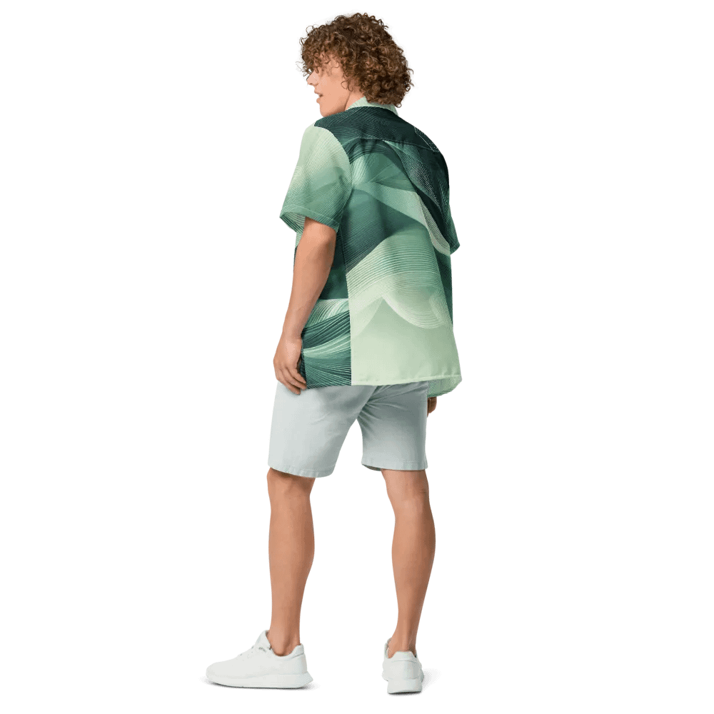 Men's Full-Print-2 Green Hawaiian Shirt product image (2)