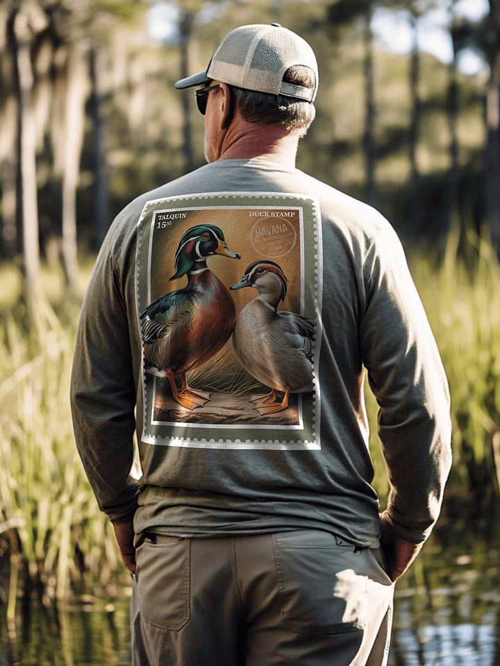 The Talquin Wood Duck Stamp Long Sleeve Tees product image (1)