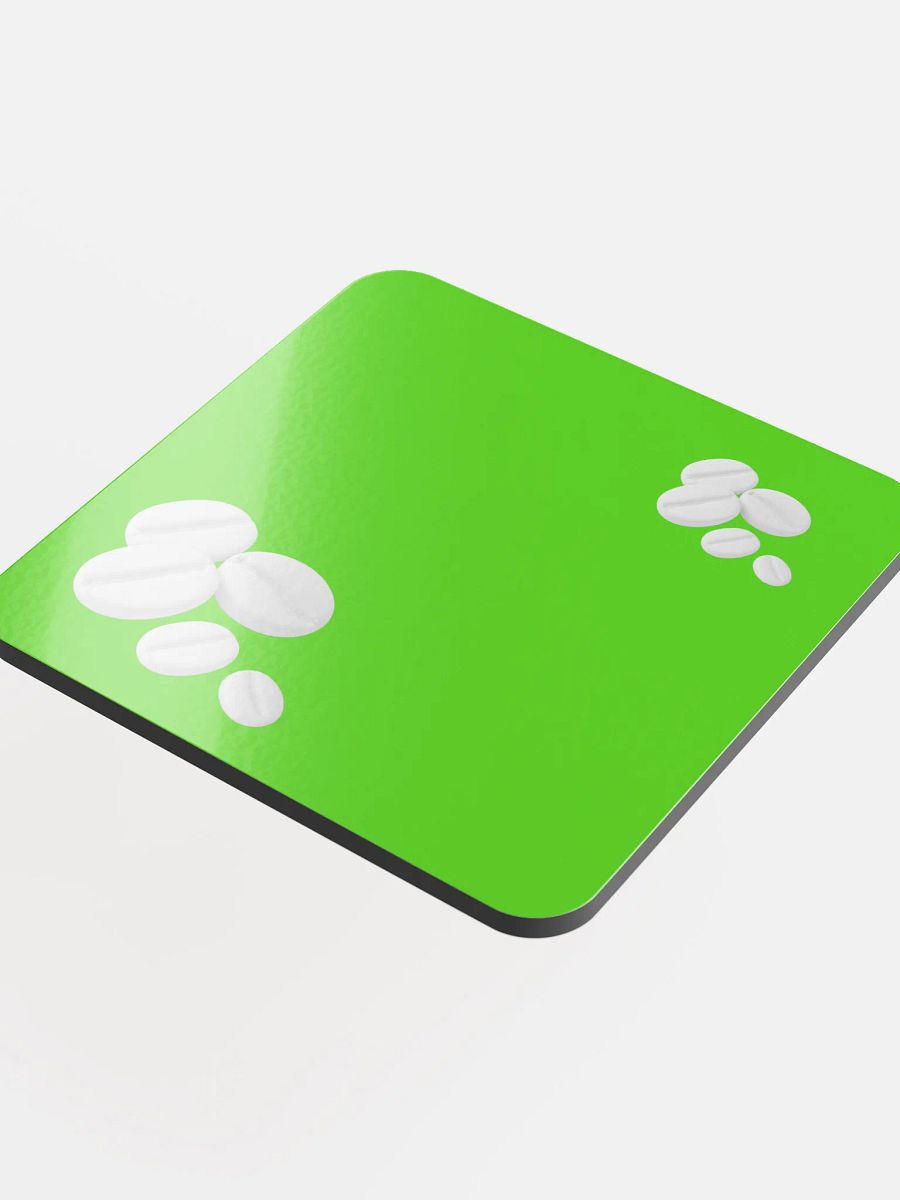 Green I Swear They Are Coffee Beans! White Coffee Beans Coaster product image (4)