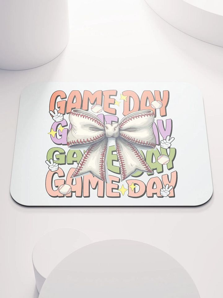 Game Day Bow Baseball Mouse Pad product image (2)