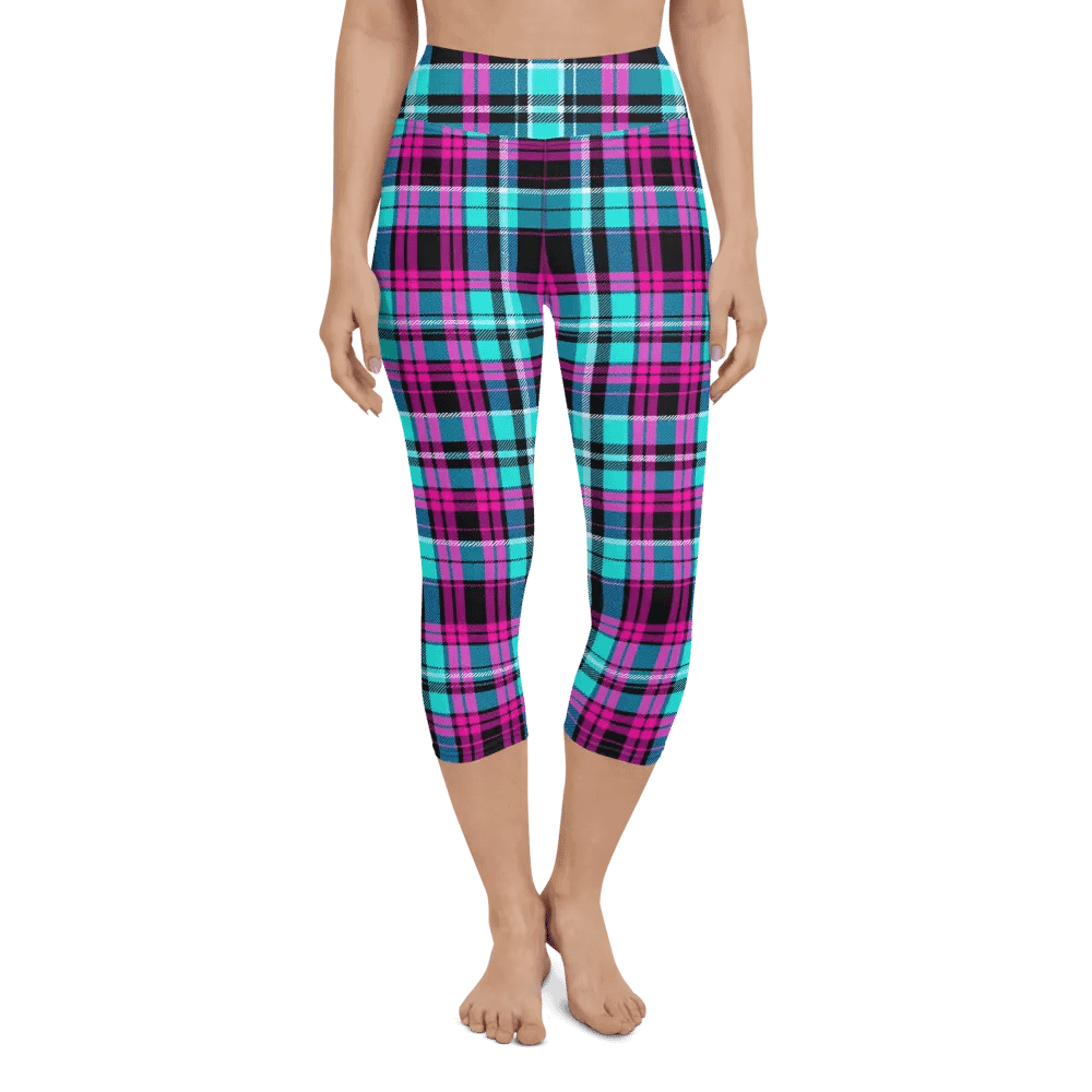 ZABU 90s tartan Yoga Capri Leggings product image (5)