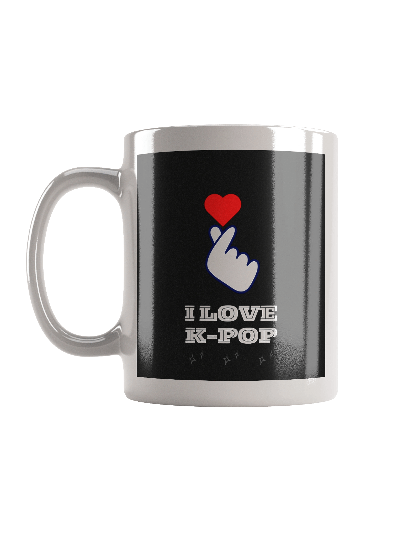 K-POP South Korean finger heart symbol mug product image (1)
