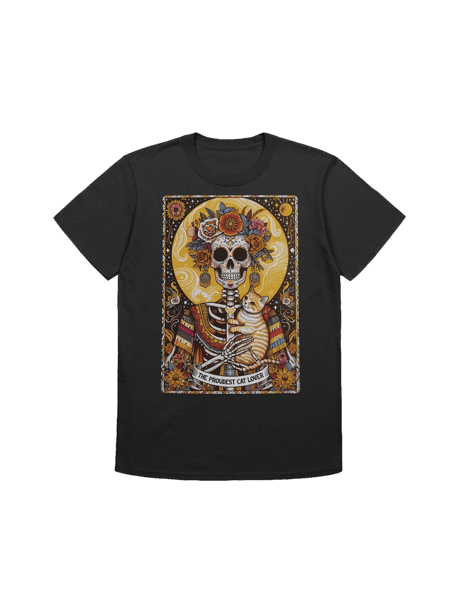 Floral Skeleton With Cat - T-Shirt product image (4)