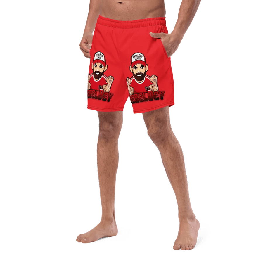 RebelDev red swim trunks product image (7)