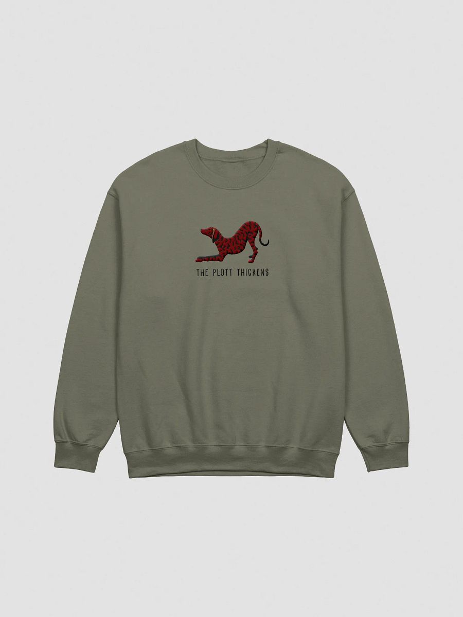The Plott Thickens Sweatshirt (Embroidered) of a Plott Hound(Brown Brindle) product image (7)