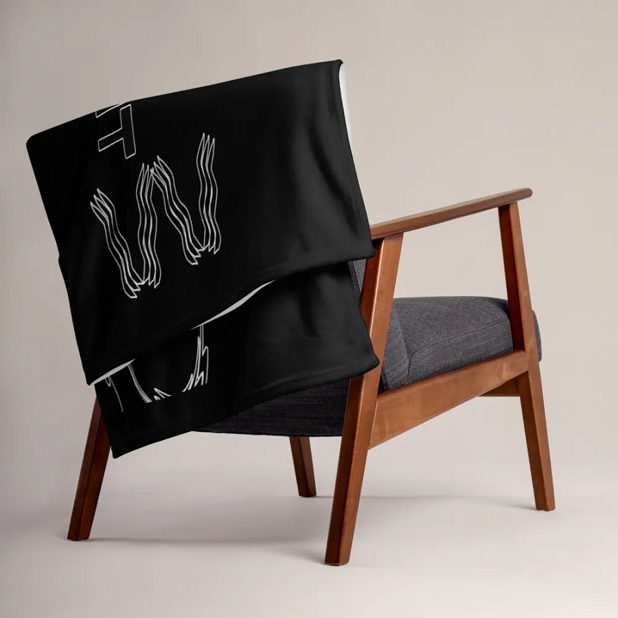 Winners Never Quit and Quitters Never Win - Black - Throw Blanket product image (3)