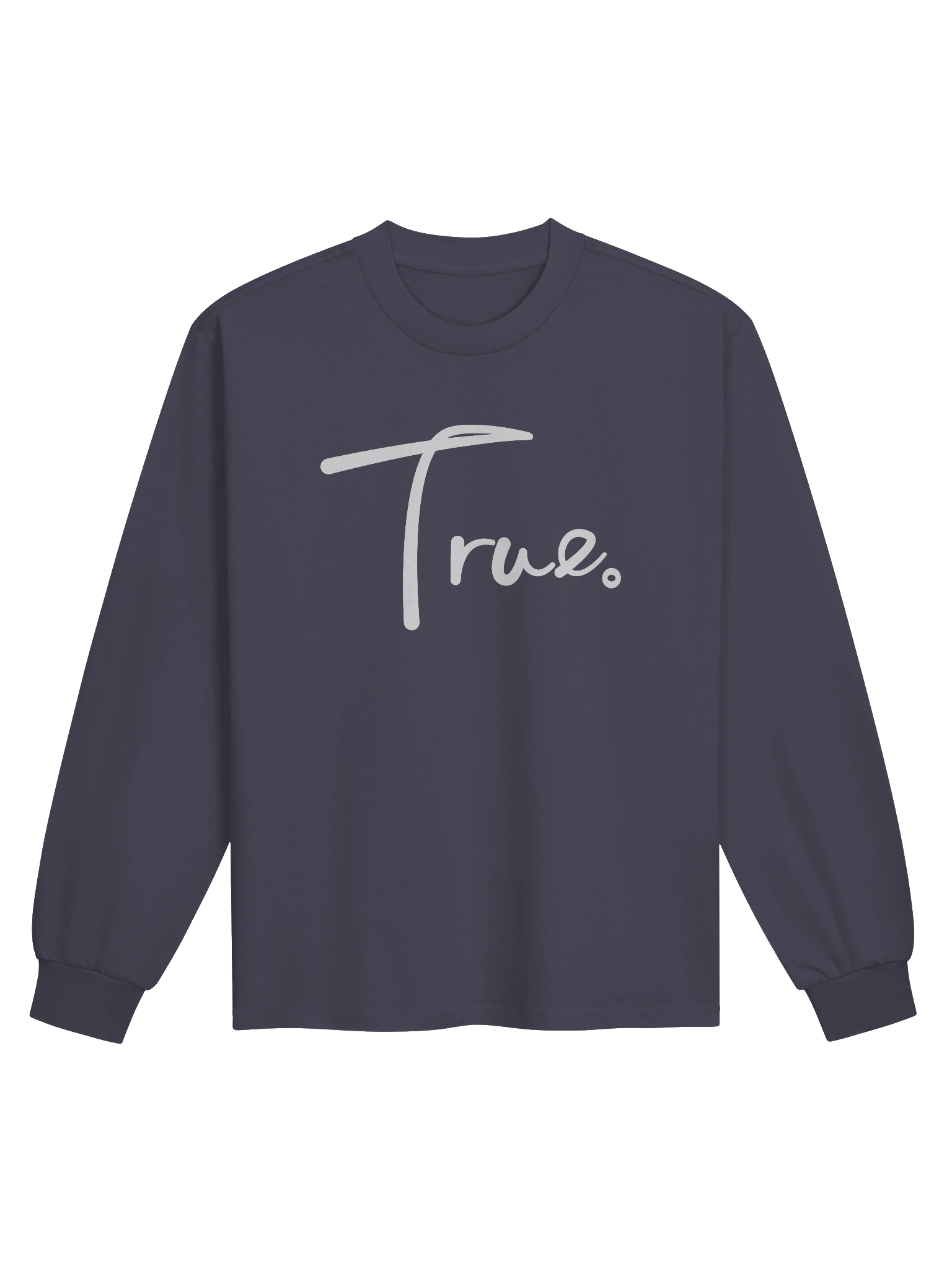 Volume Long Sleeve — in Midnight Blue + Whisper White (Oversized/Unisex) product image (1)