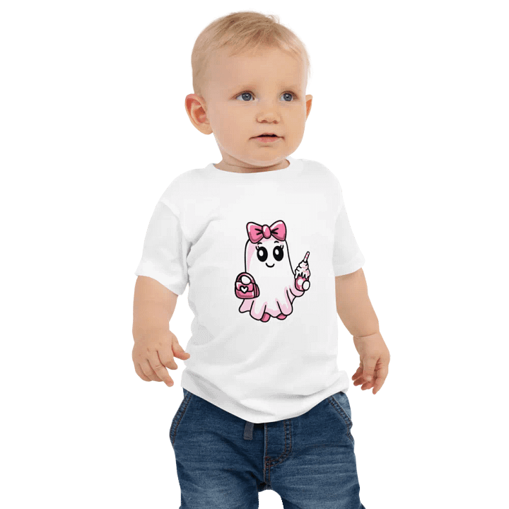 Cute Ghost Baby Jersey T-Shirt product image (6)