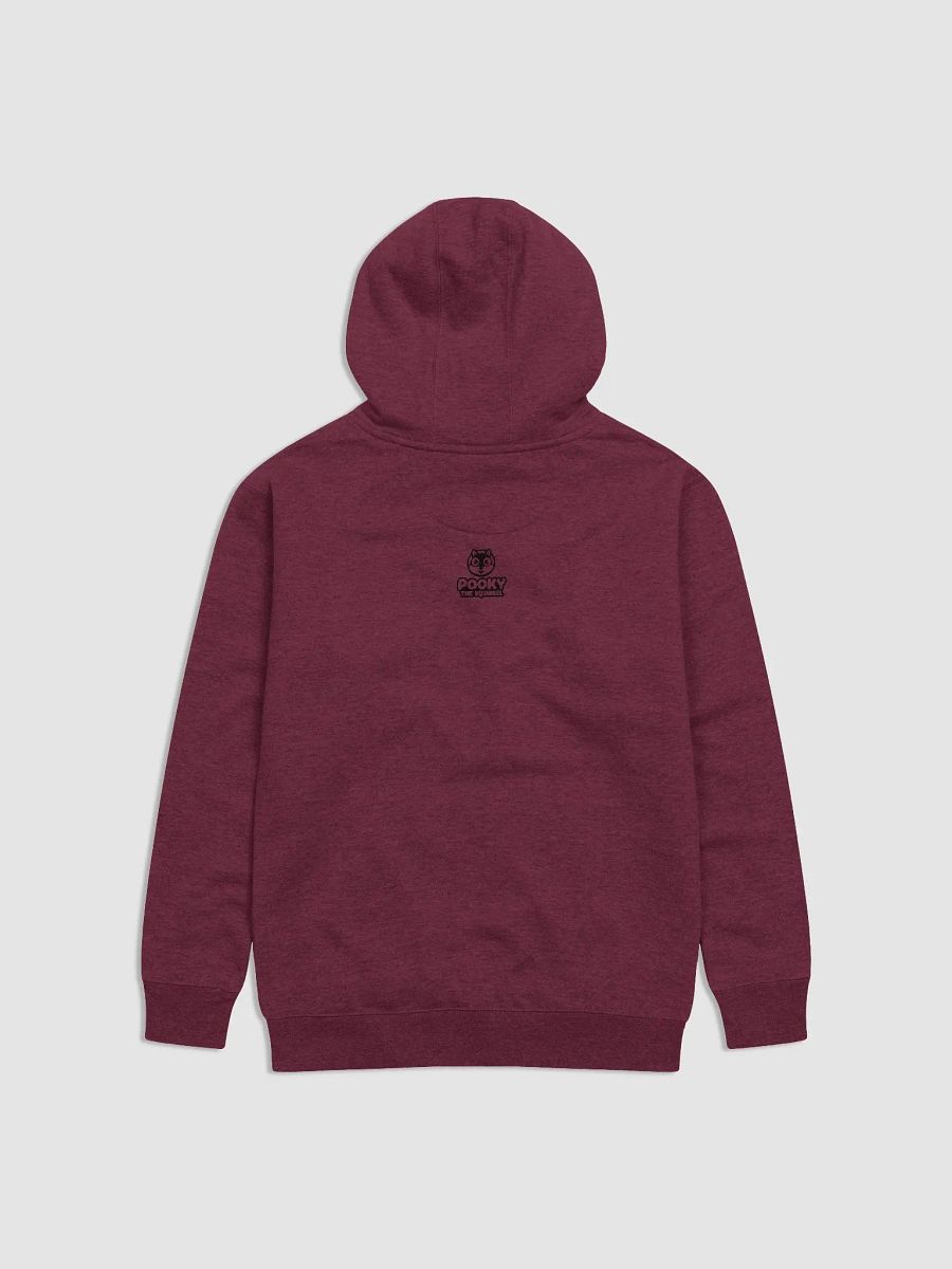 Super Soft Hoodie: Pooky's Favorite, Art Deco Fan and grey squirrel holding a fan, purple product image (2)