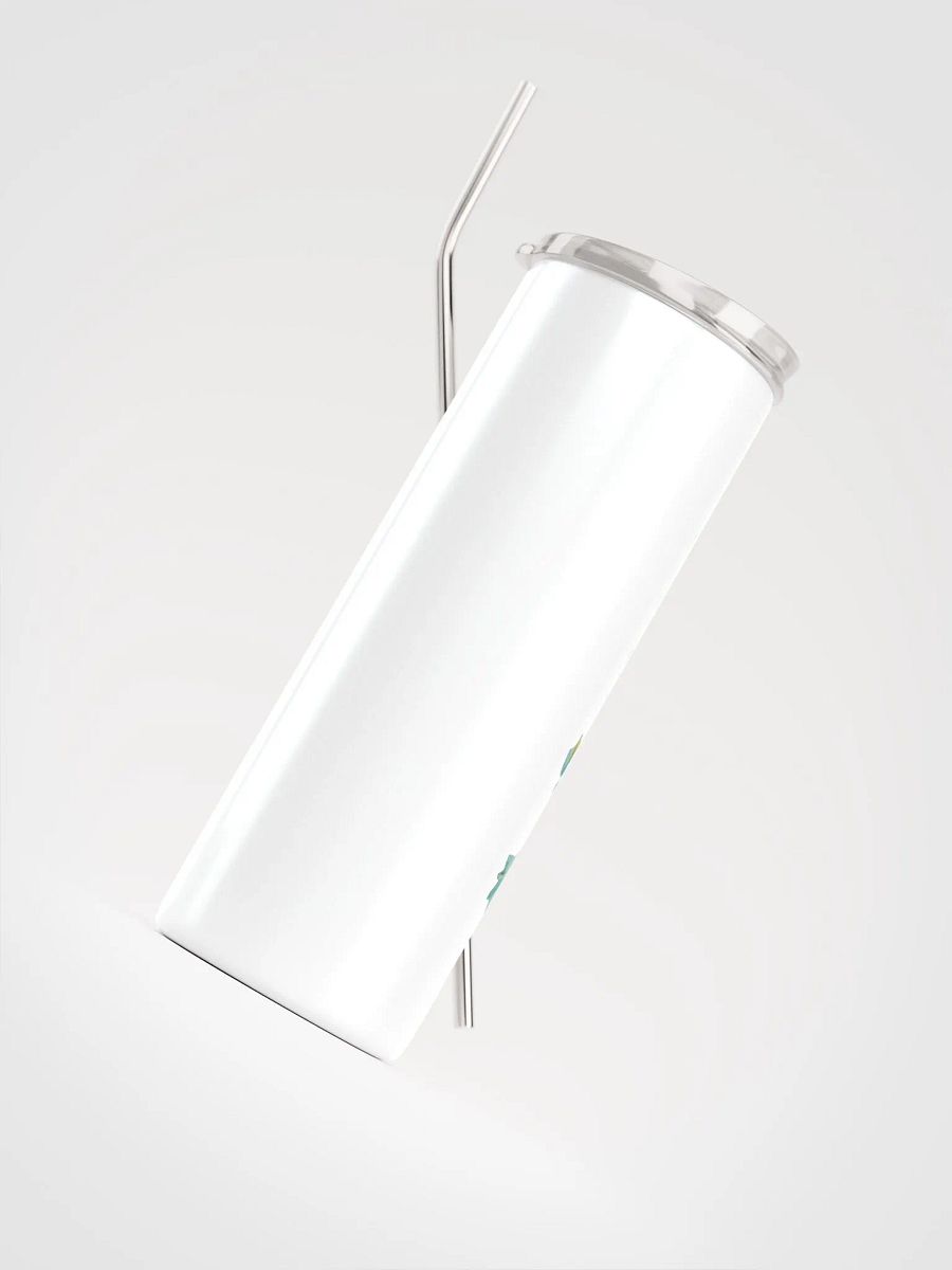 White Gemini Zodiac Stainless Steel Tumbler - Serene Gemini Girls Illustration product image (4)