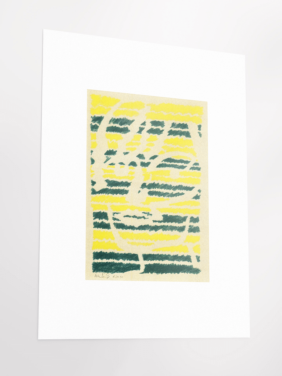 Head of a Woman in Green & Yellow 04.29.90 print product image (4)