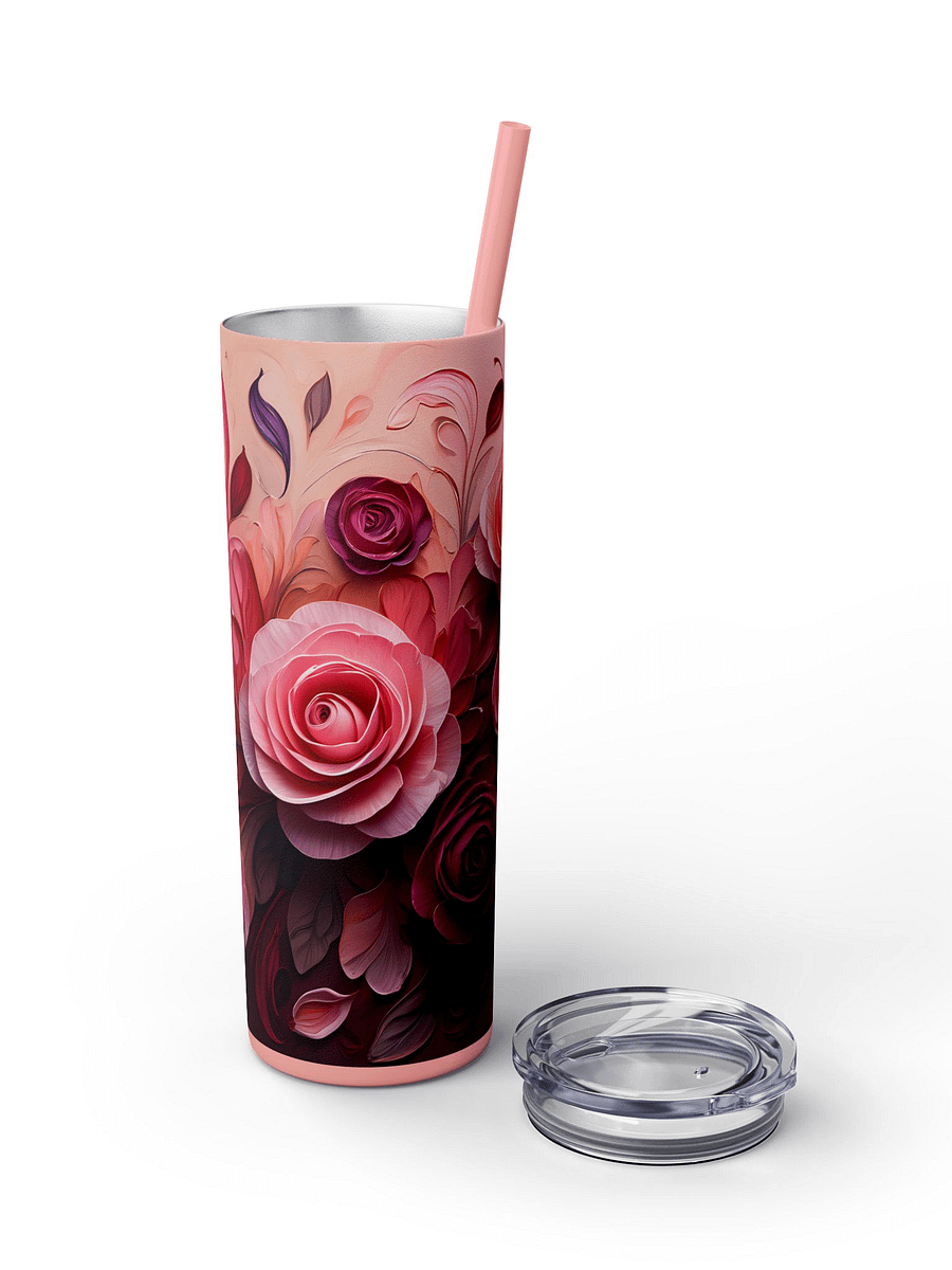 Self-Love PNG Bundle | Pink Rose Tumbler Wrap + Printable Quotes | 20oz Skinny Sublimation + Affirmation Sheet product image (7)