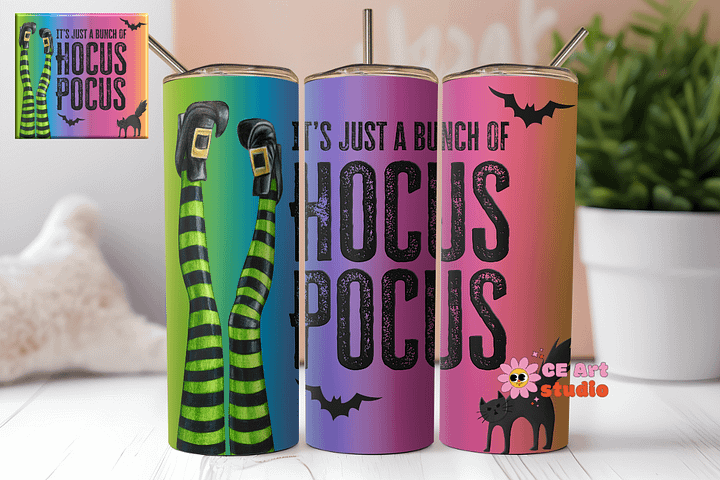 Halloween Hocus Pocus Tumbler Wrap PNG product image (1)