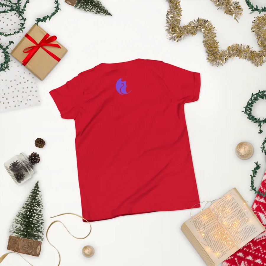 KawaiiKitten PowerRed Youth Short Sleeve T-Shirt product image (4)