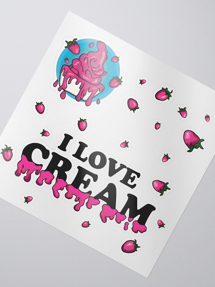 I Love Cream... Variant 2 // Kiss Cut Stickers product image (2)