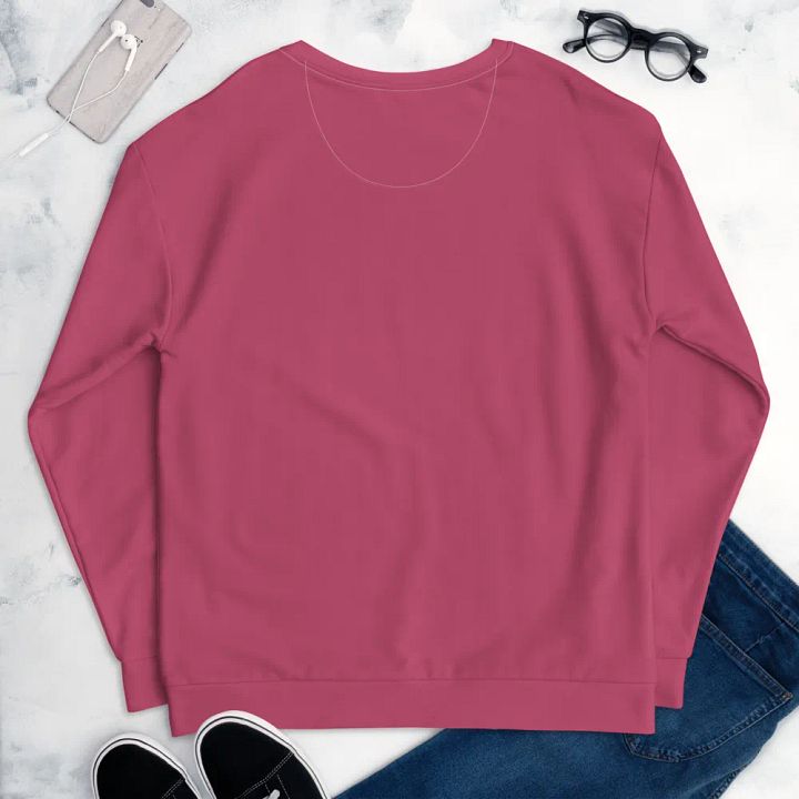 Plain Vibrant Red Soft Summer Unisex Recycled Polyester Heavyweight Premium Sweatshirt by Treasure Pie product image (2)