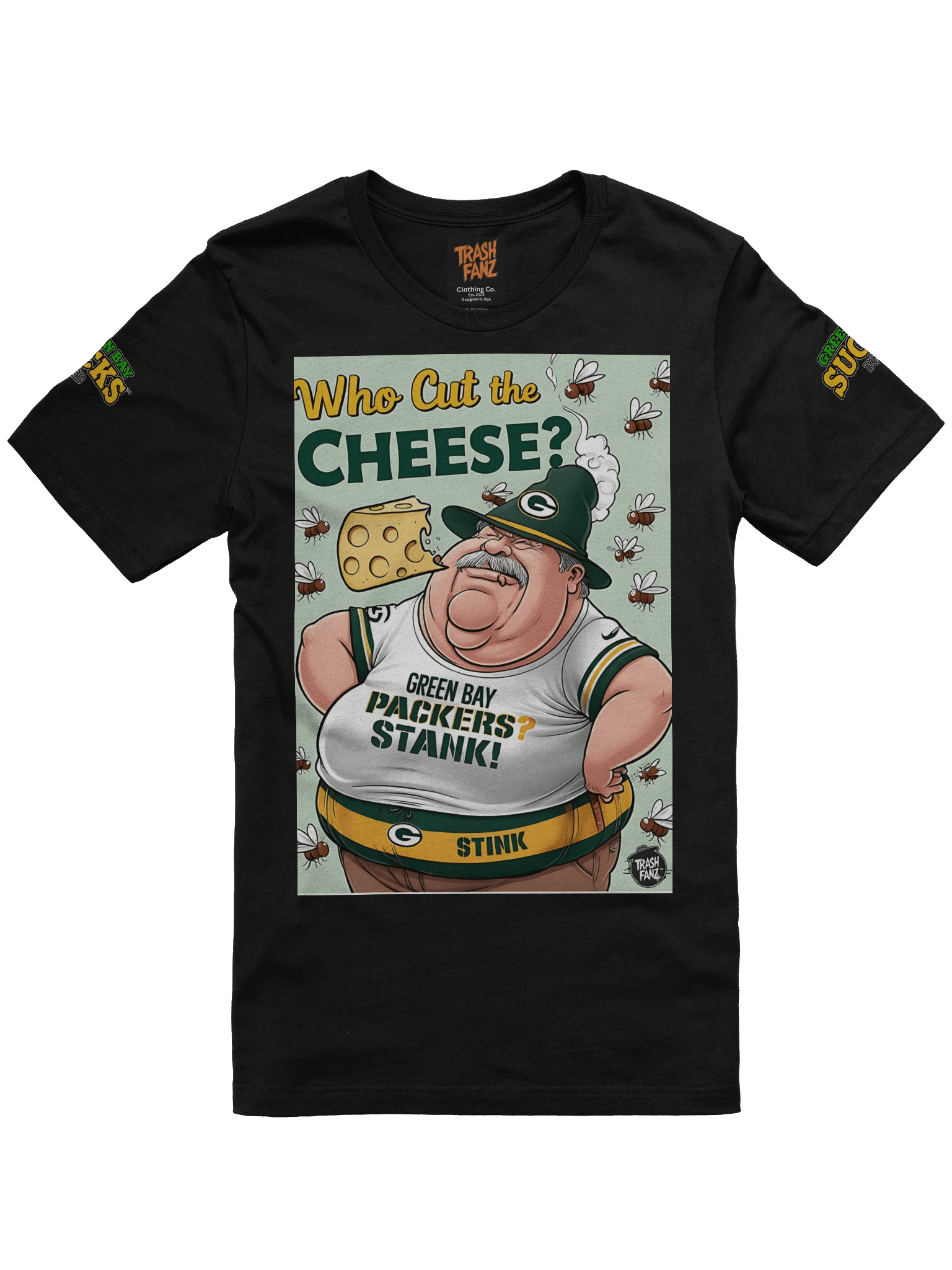 NEW Who Cut the Cheese? T-Shirt | Green Bay Packers | NFL Rivals Locker product image (6)