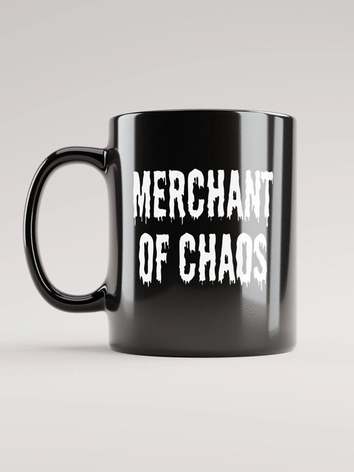 Merchant of Chaos Mug - Black, white lettering product image (1)