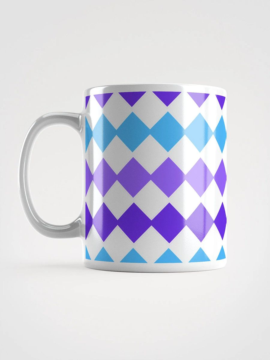 Blue And Purple Diamond Patten White Mug product image (18)