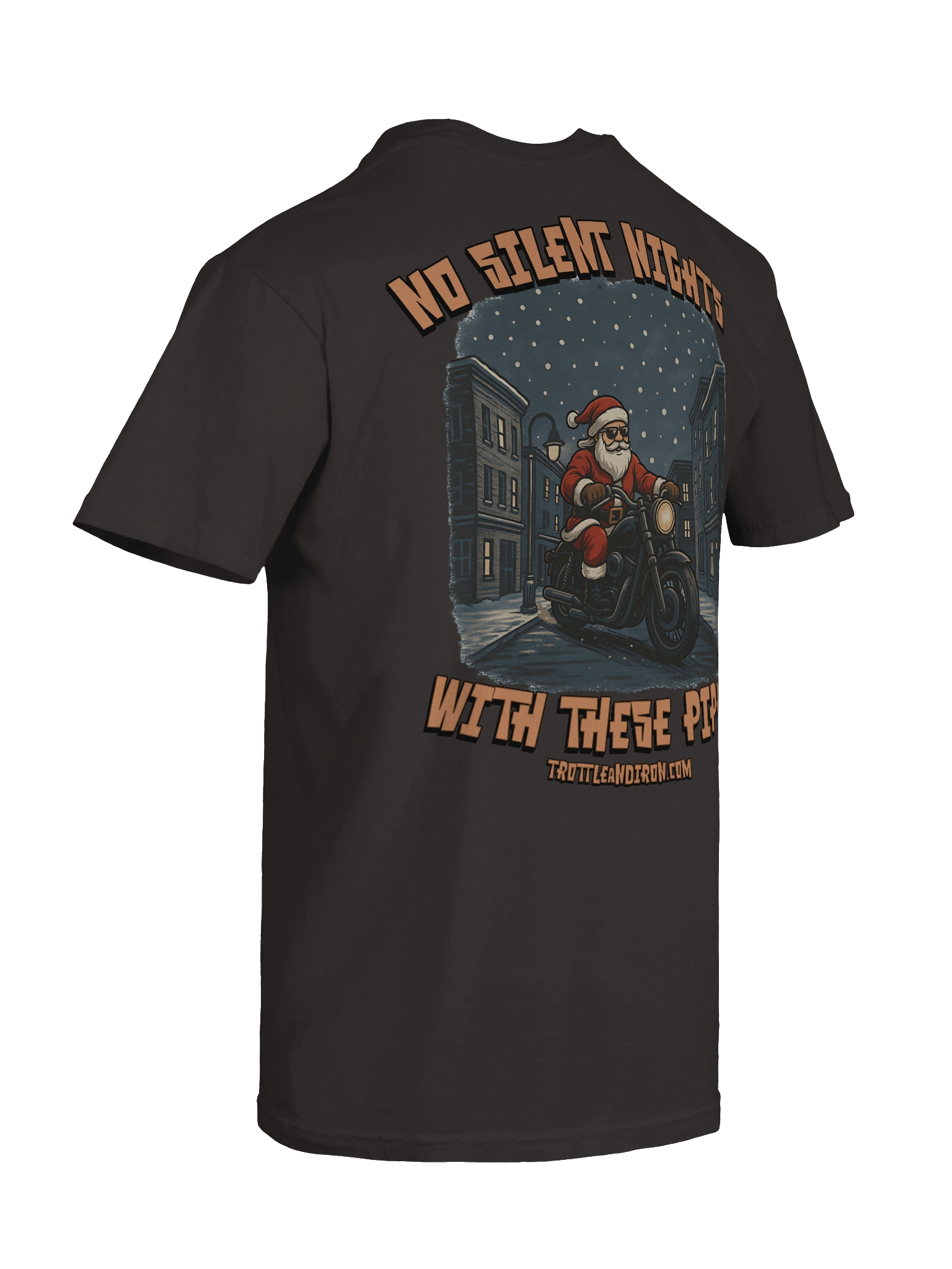 Throttle & Iron “No Silent Nights with These Pipes” Pocket Tee product image (10)