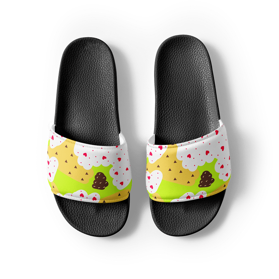 Whimsical Green Abstract Women's Slides product image (5)