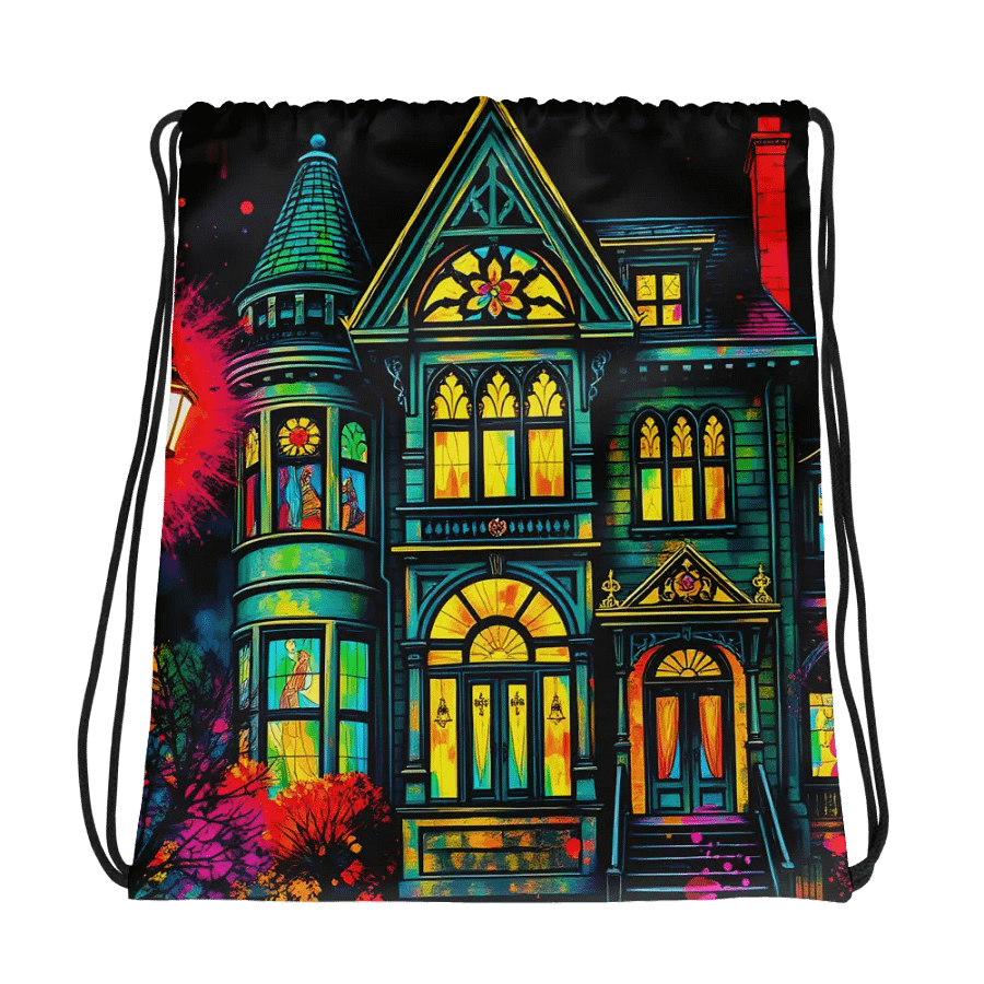 Vibrant old house Adventure Drawstring Bag product image (1)