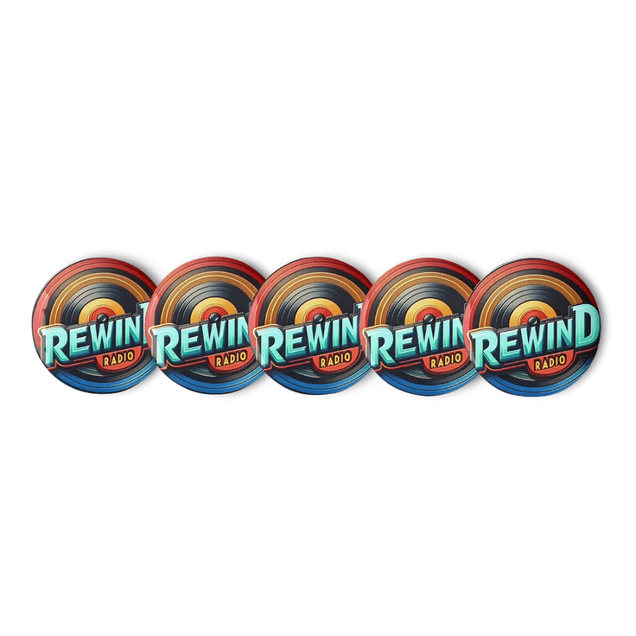 Rewind Radio Pin Button Set product image (4)