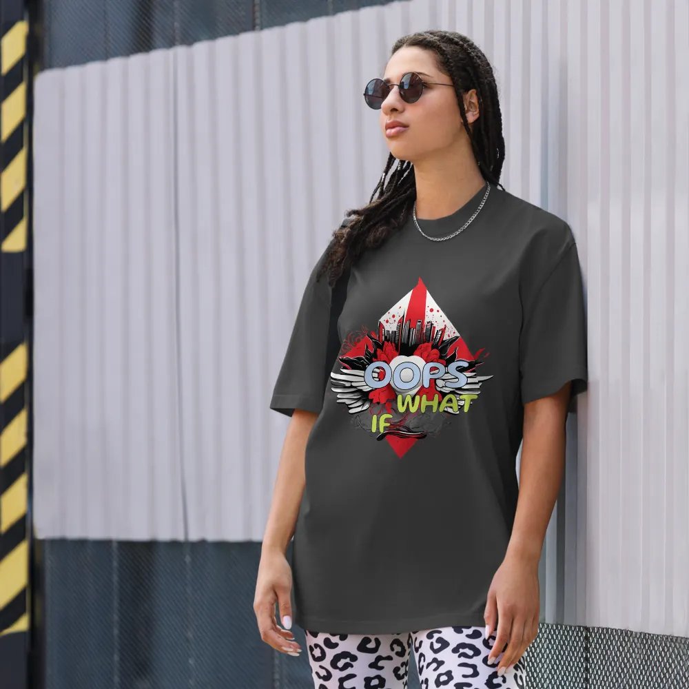 OOPS WHAT IF Tee, Vintage Faded Shirt, Bold Graphic Gift product image (5)