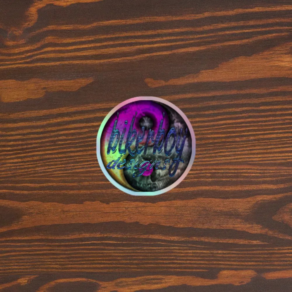 Kaleidoscopic Biker's logo holographic Sticker product image (5)