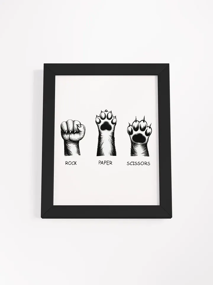 rock, paper, scissors framed poster product image (1)