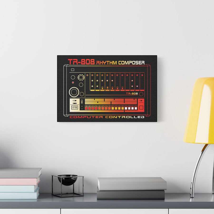 TR-808 - Canvas Artwork (Roland 808 Rhythm Composer Drum Machine) by Vintage Voltage product image (3)