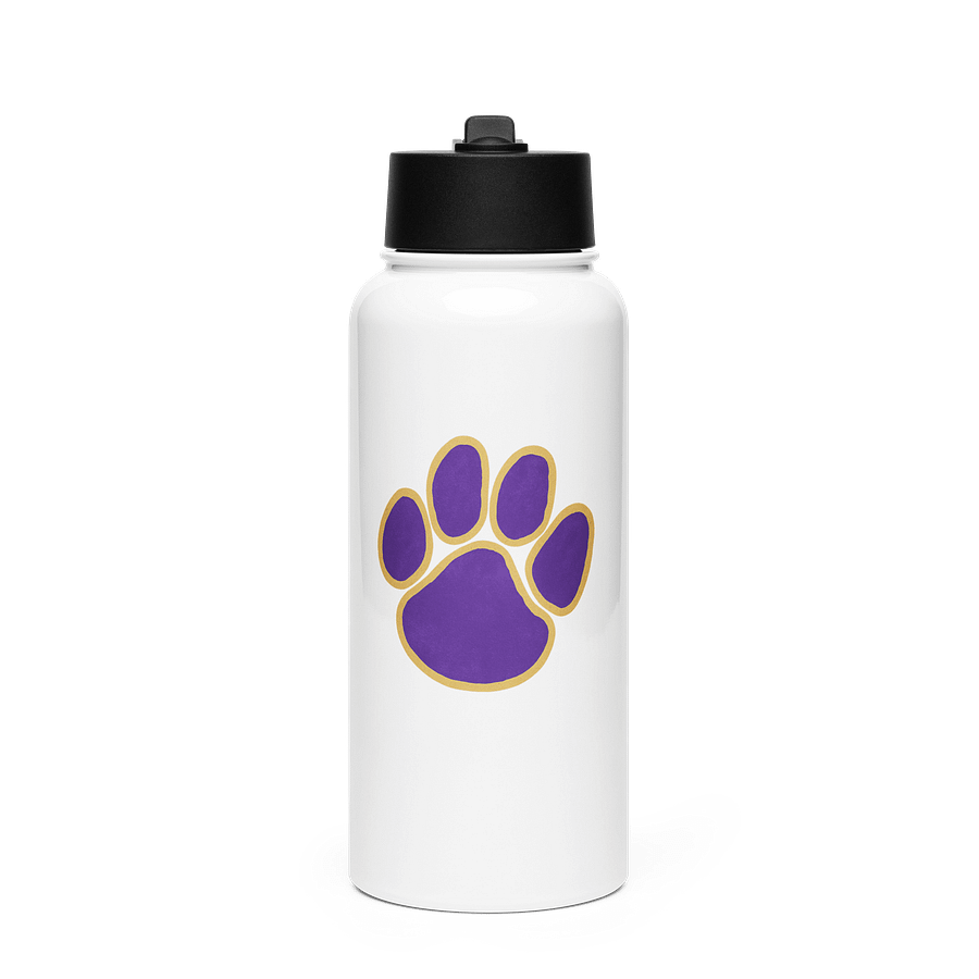 GOLD/PURPLE TIGER PAW WATER BOTTLE product image (1)