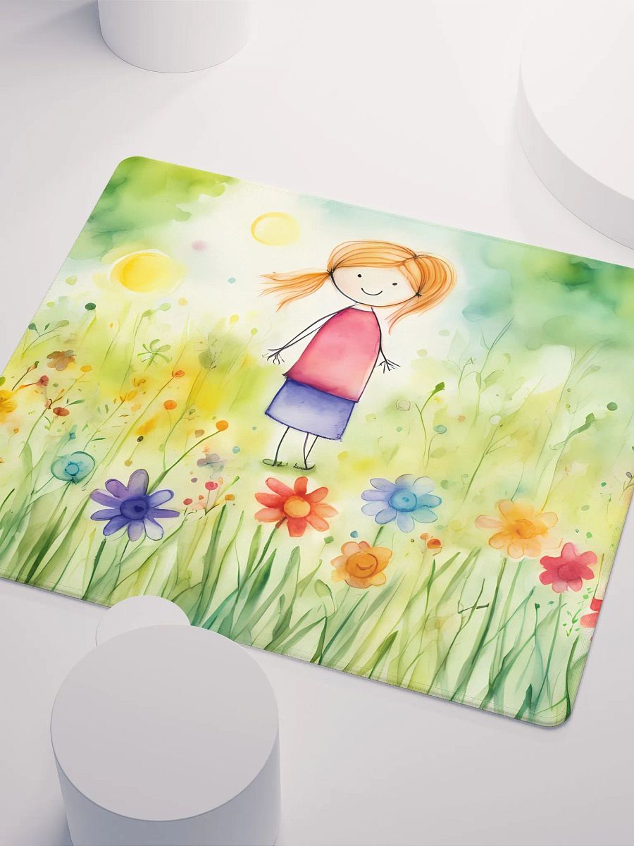 Childish Drawing of Happy Human, Gaming Mouse Pad, 2 Sizes product image (3)