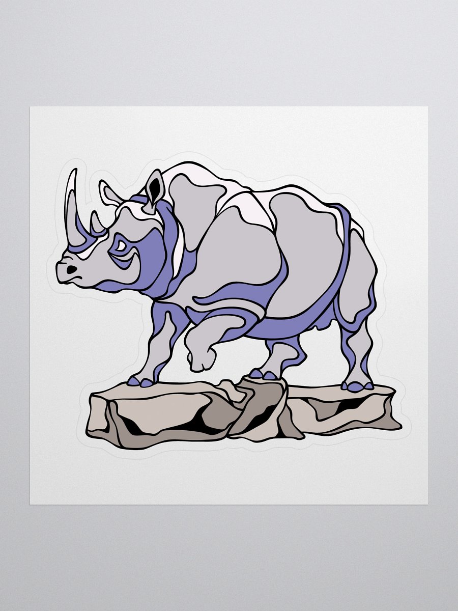 Majestic Rhino - Large Kiss Cut Sticker product image (1)
